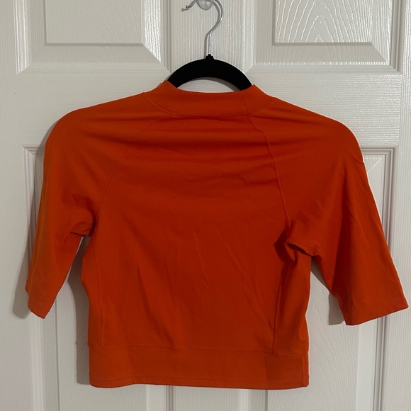 CALIA Women's Mock Neck Cropped Tee Extra Small Orange - Picture 6 of 12